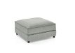 Atlantic Home Collection Module de tabouret rembourré Valan, gris, 85 x 85 x 41 cm