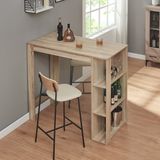 en.casa Bartafel Danderyd met 3 planken 120x60x105,5 cm eikenkleurig