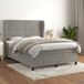 Maison Exclusive - Boxspringbed met matras, lichtgrijs, 140x200 cm, fluweel
