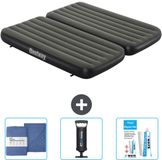 Bestway luchtbed - 3-in-1 - 1-Persoons - 2-Persoons - 99 x 188 x 25 cm - Groen - Inclusief Hoeslaken - Pomp en Reparatieset