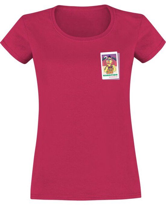 Sesame Street Bart Vacation Dames T-shirt - roze - L
