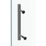 Viefe Set de poignées de porte de douche BOTO en aluminium, Ø 18 mm - noir brossé