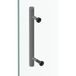 Viefe Set de poignées de porte de douche BOTO en aluminium, Ø 18 mm - noir brossé