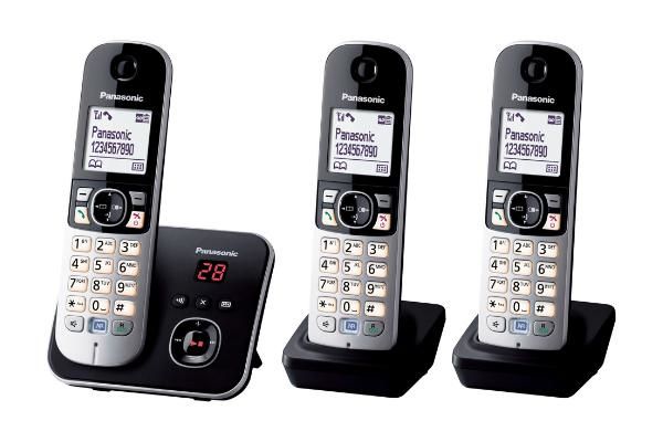 Panasonic KX-TG6823 - DECT telefoon - Trio - Zwart/Zilver