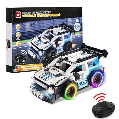 Wise Block Racing - Op afstand bestuurde raceauto - 414 delen - Blauw
