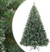 vidaXL Kunstkerstboom met Scharnier en Sneeuw Vilt Groen 210 cm