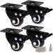 SAMA-Tech set de 4 roues pivotantes 40 mm - petites roues pivotantes jusqu'à 60 kg par roue roues robustes avec frein - roues de transport silencieuses et sans traces pour meubles à palettes