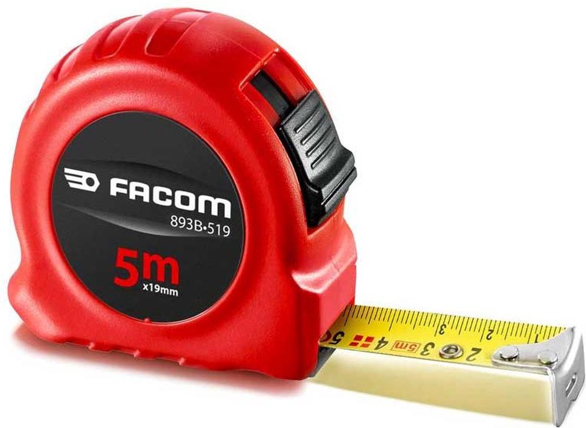 FACOM Dubbelzijdig Meetlint RED Series met ABS-behuizing 5m/19mm - 893B.519PB