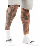 Lonsdale Hayles unisex sneakersokken, set van 6 stuks, wit/zwart, 39-42
