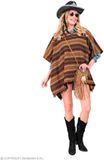 Widmann SRL Mexicaanse Boho Poncho Kostuum - Bruin - One Size