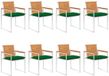 vidaXL Tuinstoelen met kussens massief acaciahout groen