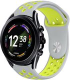 Strap-it Siliconen sport bandje - grijs/geel