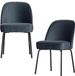 WOOOD Vogue Eetkamerstoelen - Velvet Stof - Teal - Set van 2