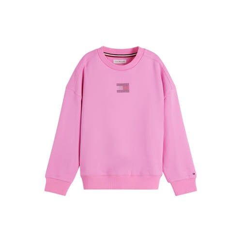 Tommy Hilfiger sweater met print en strass-steentjes - roze