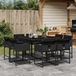 Prolenta Maison Exclusive Tuinset voor in de tuin, 9-delig, met kussens, zwart, van polyrotan