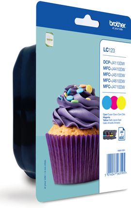 Brother LC-123 C/M/Y - Multipack - Inktcartridge - Cyaan, Magenta, Geel - 3 stuks