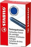 Stabilo Inkt Cartridges Blauw Uitwisbaar 6 Stuks