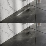 Brauer Douchegoot met Multifunctioneel Rooster en Flens - 70 cm - Rvs Geborsteld