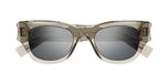 Saint Laurent SL 573 Lunettes de Soleil Femme Marron Carrées Argent 49mm
