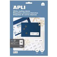 APLI Home - Permanente kleeflaag - wit - 105 x 37 mm 160 etiket(ten)