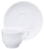 Excèlsa Elisa Rococo White Koffiekop en schotel