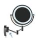 HIMRY 8,5 inch verlichte wandspiegel make-up spiegel, 5x vergroting, 21,5cm LED make-up spiegel, make-up, scheren, badkamerspiegel opvouwbaar verstelbaar, verchroomd metaal, KXD3132-5x