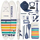 HUIIKE SUP Board - Opblaasbaar Paddle Board met Accessoires, Peddel, Vinnen, Pomp - Stand Up Paddle met Hoge Stabiliteit - 305 x 84 x 15 cm - Max. 130 kg
