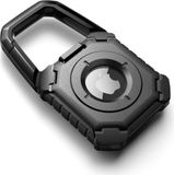 Tech-Protect Housse de protection en polyamide avec porte-clés, compatible avec AirTag 2 – Noir