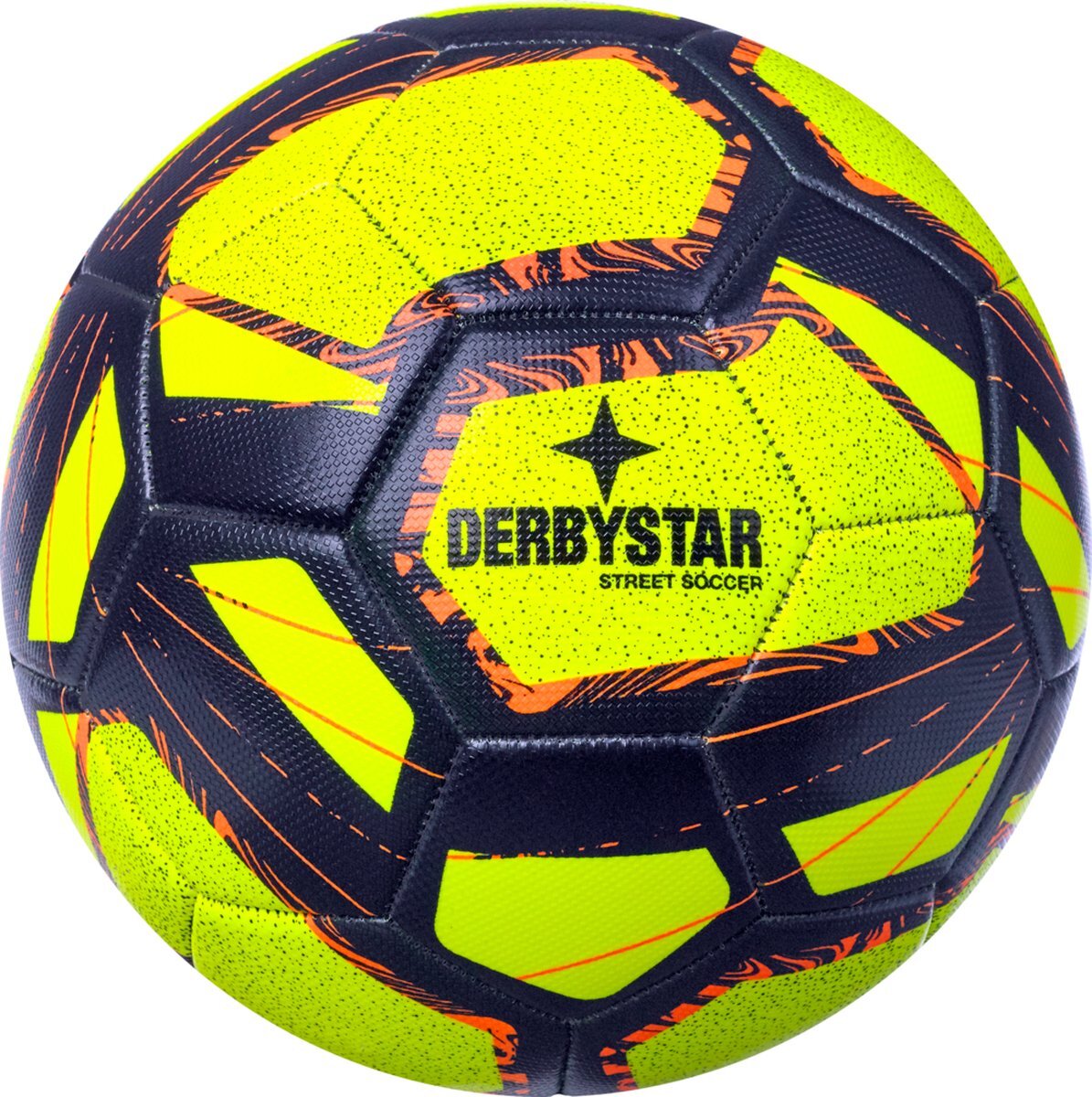 Derbystar Street Soccer voetbalballen geel blauw oranje 5
