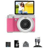 SZSMART Digitale camera's SZSMART X7 Draaibaar scherm 32 GB Zwart