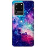 Samsung Galaxy S20 Ultra Galaxie bleue bedrukt siliconen hoesje