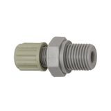Riegler Rechte schroefverbinding, G 1/4 a., voor slang 4/6 mm, SW 17, werkdruk max. 10 bar (20 °C) / max. 1 bar (60 °C), PA