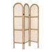 Atmosphera Luxe Kamerscherm Windows met 3 vlakken - beige - Paulownia - 120 x 170 cm