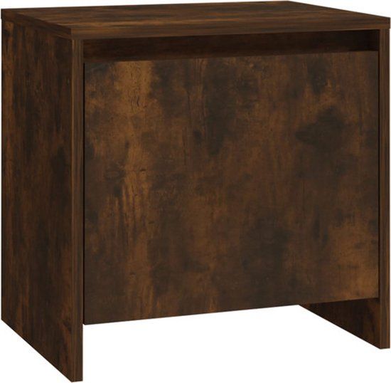 vidaXL Nachtkastje - 45x34x44,5 cm - Bewerkt Hout - Gerookt Eikenkleurig