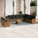 Maison Exclusive - Ensemble de jardin, composé de 11 pièces avec coussins, de couleur grise, en polyrotin