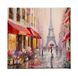 Homemania Eiffeltoren en landschappen voor woonkamer, slaapkamer, meerkleurig, 60 x 3 x 60 cm, HM20KNV60 x 60 – 106, polyester, hout