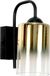 Monare Lampe murale noire, abat-jour en verre, modèle 15-503