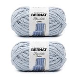 Bernat Blanket Extra zachtblauw (Softened Blue)-garen, verpakking van 2 stuks van 300 g, polyester, 7 jumbo, 87 m, breien/haken