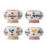 Bloomingville Lindsay Lot de 4 bols Multicolore Diamètre 13 cm
