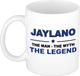 Bellatio Decorations naam cadeau mok - Jaylano - man myth legend - koffiemok - 300 ml - collega - vaderdag