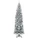 COSTWAY Arbre de Noël en bois, 225 cm, arbre artificiel avec 641 branches en PVC et neige, sapin de Noël avec pied en métal, arbre artificiel pour Noël