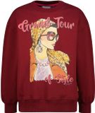 Vingino rechtvallende sweater met print - donkerrood