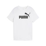 PUMA ESS No. 1-logo T-shirt voor Dames, Wit, Maat 6-7Y