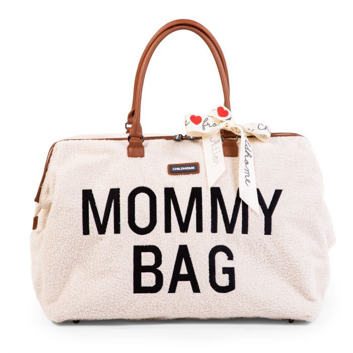 Childhome Mommy Bag Handbag - Black, Brown, White - Nylon, Polyester - 55x30x40cm