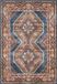 Safavieh Traditioneel Verouderd Geweven Tapijt voor Binnen, Bijar Collectie, BIJ647, in Koningsblauw & Roest, 160 X 229 cm