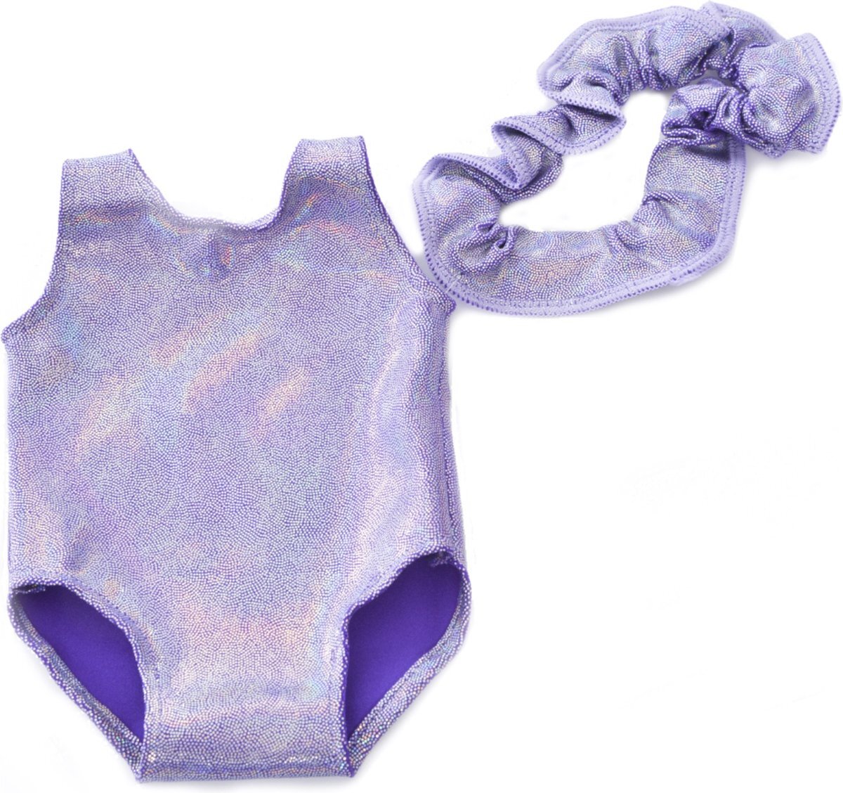 LITTLE STARS - Turnpakje - Voor Pop of Teddybear - Turnen - Kinderen - Lycra - Lila - One Size