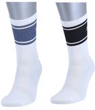 Hummel Sokken Court (x2) Zwart/Bleu Indigo Polyester Unisexe Adultes Taille 46-48