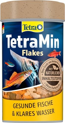 Tetra Min Flakes Visvoer in vlokkenvorm voor alle siervissen, evenwichtige mix voor gezonde vissen en helder water, 100 ml blik