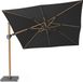 Platinum Sun & Shade – Zweefparasol – Challenger T² Premium - 300x300 cm – Teak Look - Faded Black