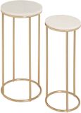 Konges Sløjd Atmosphera Crush Plantenstandaard - Set van 2 stuks - Ø23x56cm - Goud/Wit